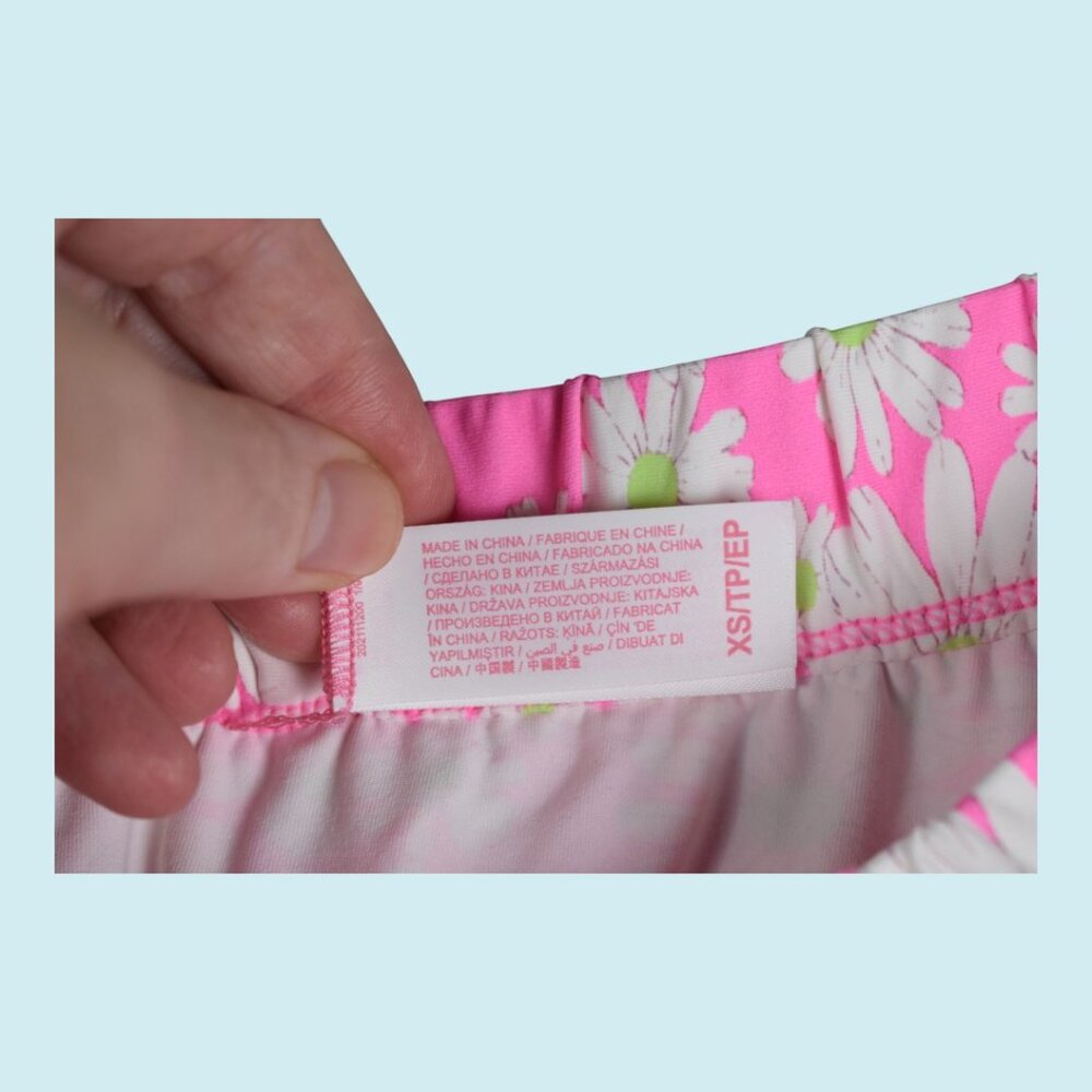LoveShackFancy x Hurley Skirt Size XS Pink Mini Tiered Ruffle Eyelet Paisley - Picture 6 of 14